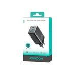 Joyroom JR-TG10 65W GaN 2x USB-C + USB-A sieninis įkroviklis su 100W USB-C - USB-C 1,2 m laidas - juodas