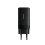 Joyroom JR-TG10 65W GaN 2x USB-C + USB-A sieninis įkroviklis su 100W USB-C - USB-C 1,2 m laidas - juodas