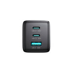 Joyroom JR-TG10 65W GaN 2x USB-C + USB-A sieninis įkroviklis su 100W USB-C - USB-C 1,2 m laidas - juodas