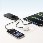 Joyroom JR-PBF12 Pro Powerbank 22.5W 10000mAh su skaitmeniniu ekranu 2x USB-A 1x USB-C - Juodas -- Powerbanks