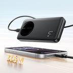 Joyroom JR-PBF12 Pro Powerbank 22.5W 10000mAh su skaitmeniniu ekranu 2x USB-A 1x USB-C - Juodas -- Powerbanks