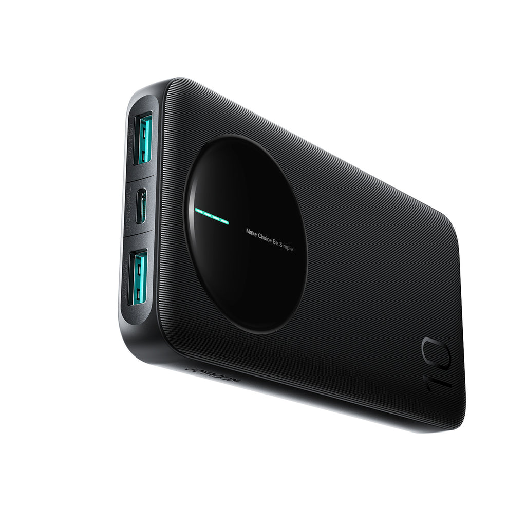 Joyroom JR-PBF12 Pro Powerbank 22.5W 10000mAh su skaitmeniniu ekranu 2x USB-A 1x USB-C - Juodas -- Powerbanks