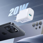 Joyroom JR-TF4 18W USB-A Sieninis įkroviklis – baltas