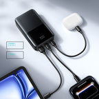 Joyroom JR-QP192 Star Series Mini išorinė baterija 20000mAh 22.5W su skaitmeniniu ekranu - juoda