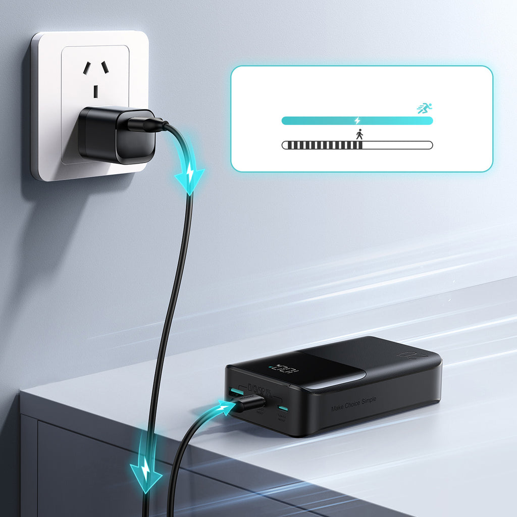 Joyroom JR-QP192 Star Series Mini išorinė baterija 20000mAh 22.5W su skaitmeniniu ekranu - juoda
