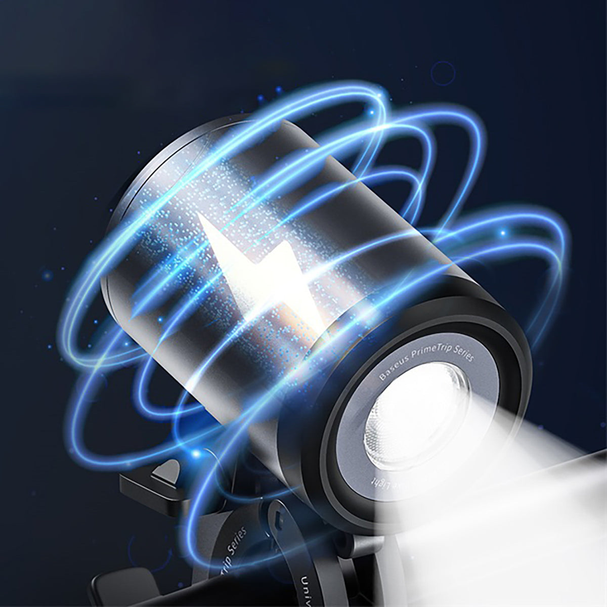 Laikiklis dviračiui su LED žibintu 2-in-1 Baseus PrimeTrip 3000mAh IP68 – juodas ir pilkas -- Bicycle Lights