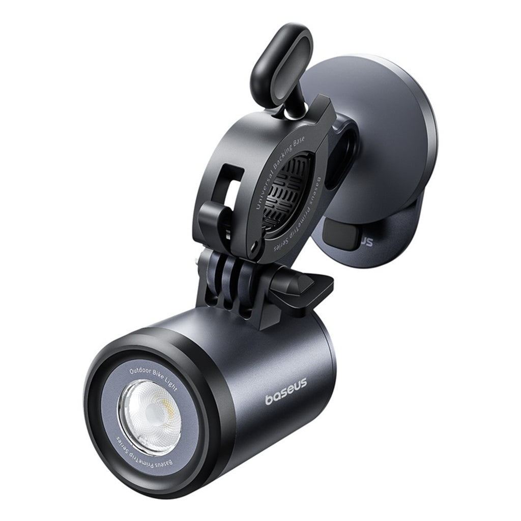 Laikiklis dviračiui su LED žibintu 2-in-1 Baseus PrimeTrip 3000mAh IP68 – juodas ir pilkas -- Bicycle Lights