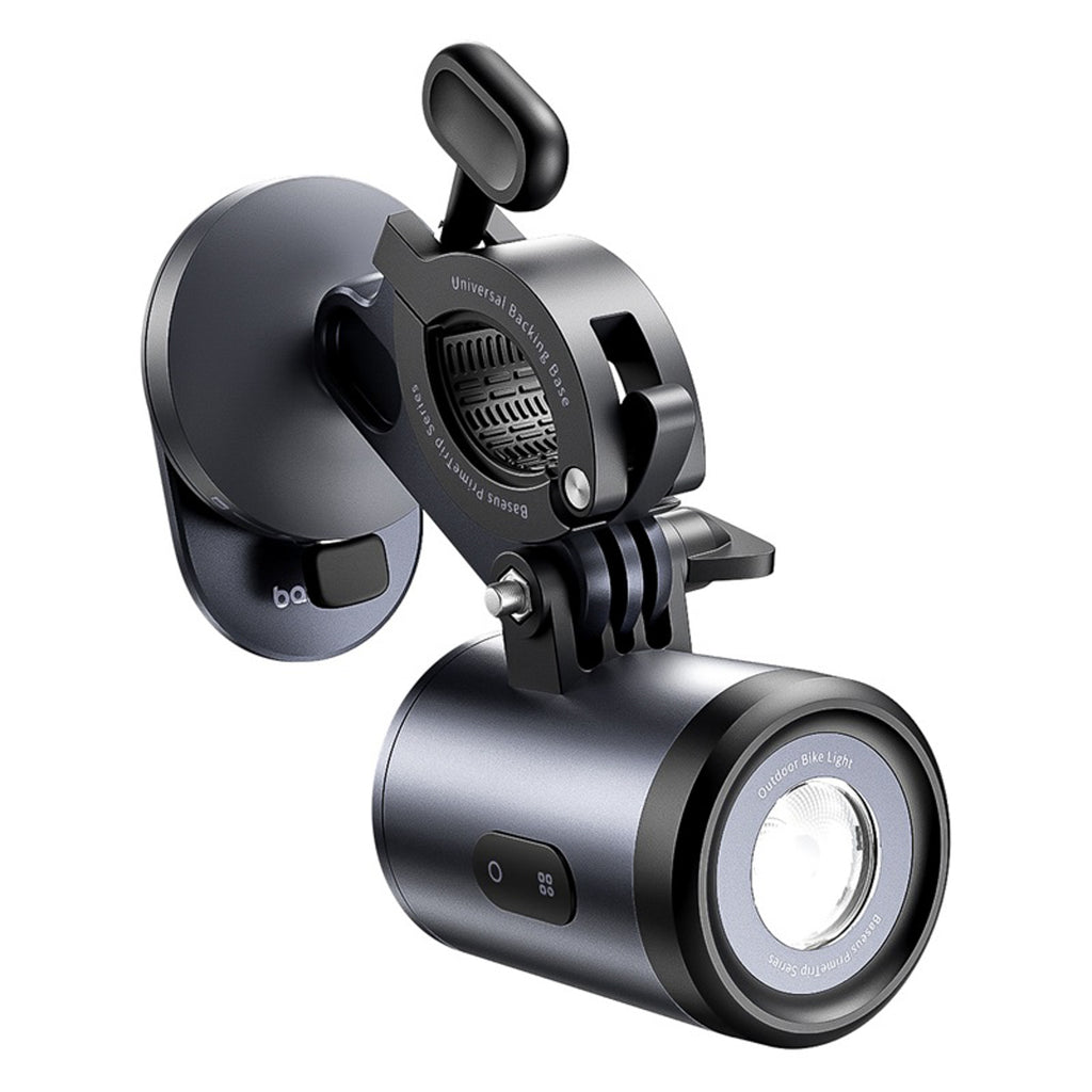 Laikiklis dviračiui su LED žibintu 2-in-1 Baseus PrimeTrip 3000mAh IP68 – juodas ir pilkas -- Bicycle Lights