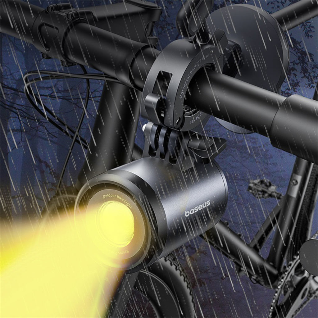 Laikiklis dviračiui su LED žibintu 2-in-1 Baseus PrimeTrip 3000mAh IP68 – juodas ir pilkas -- Bicycle Lights