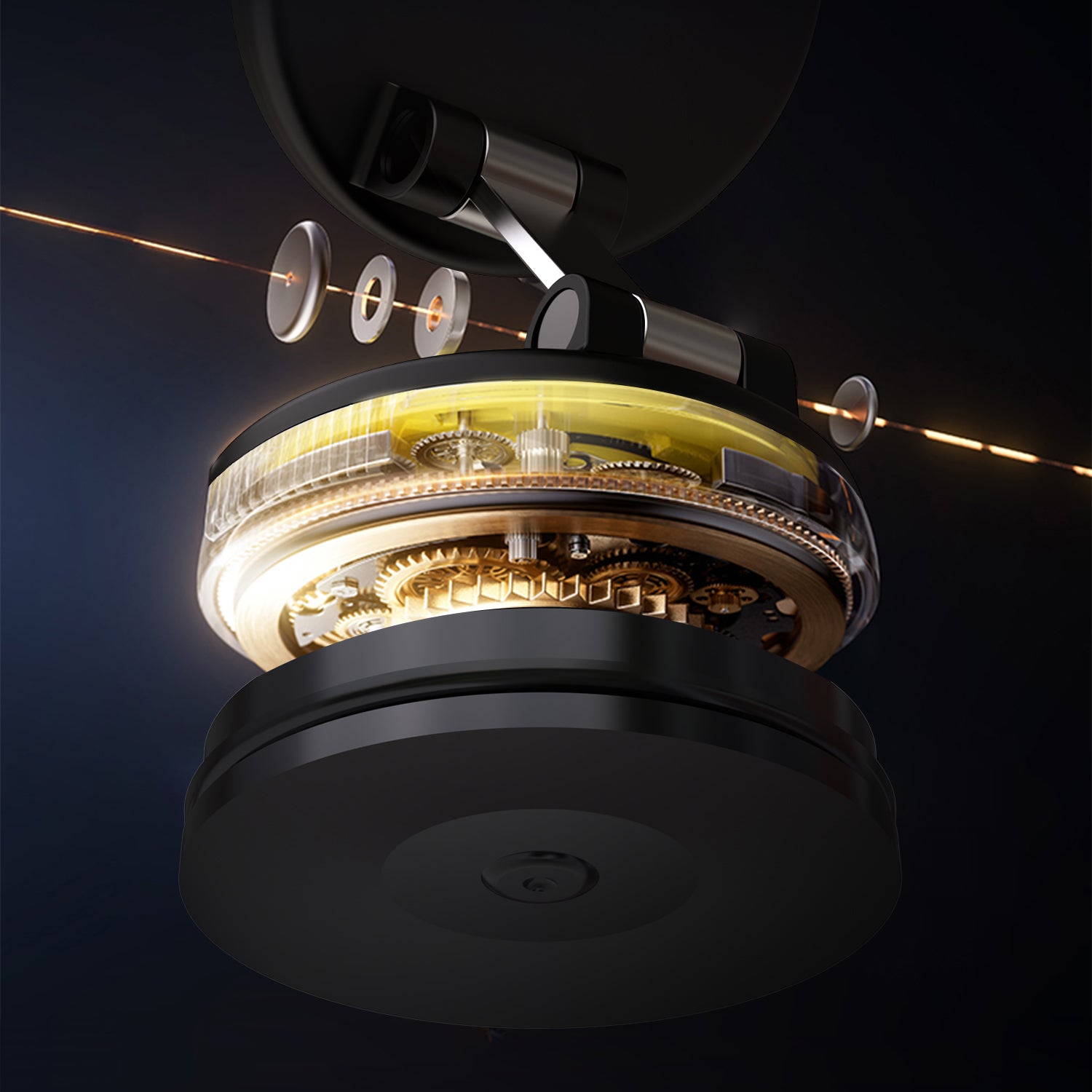 Dudao F24PRO su MagSafe suderinamas automobilinis laikiklis su siurbtuku priekiniam stiklui arba prietaisų skydeliui, juodas