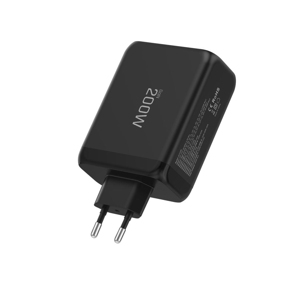Tech-Protect NC200W-GaN 4-Port 200W sieninis įkroviklis - juodas -- Cell phone chargers