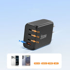 Tech-Protect NC200W-GaN 4-Port 200W sieninis įkroviklis - juodas -- Cell phone chargers