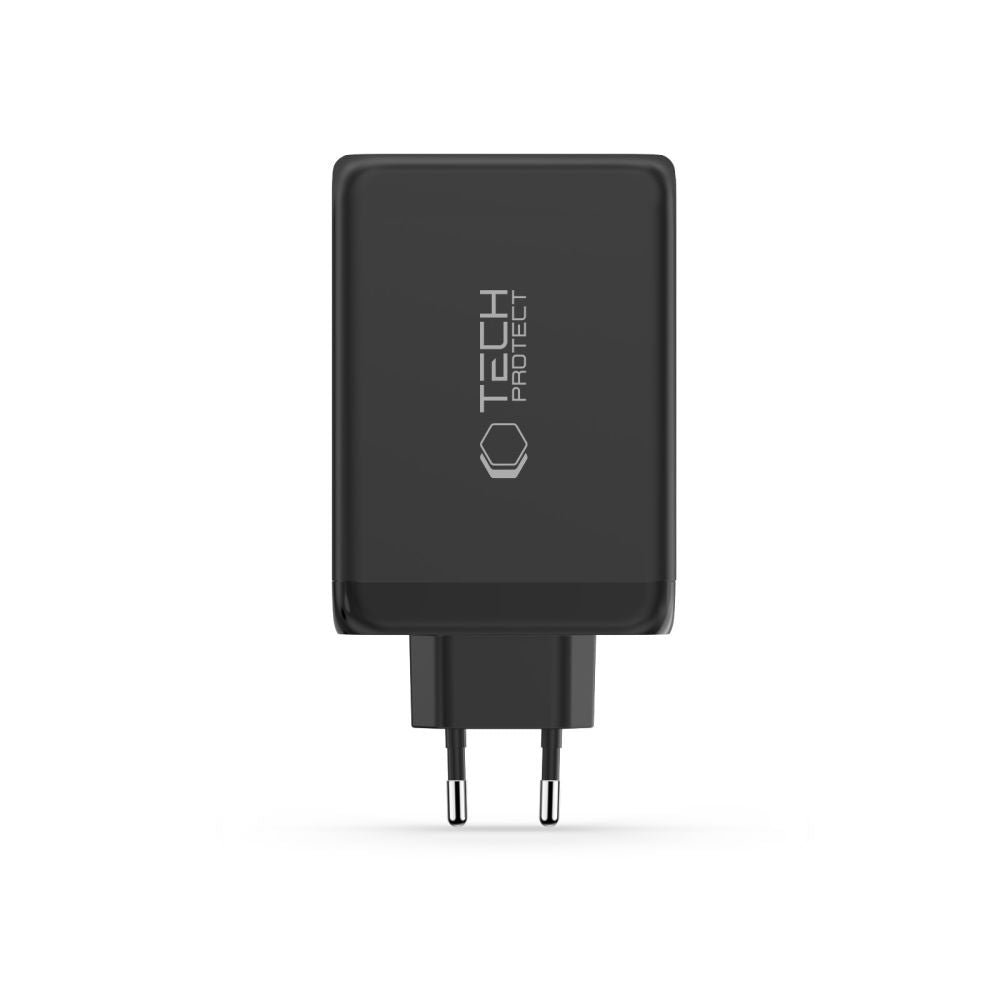 Tech-Protect NC240W-GaN 4-Port 240W sieninis įkroviklis - juodas -- Cell phone chargers