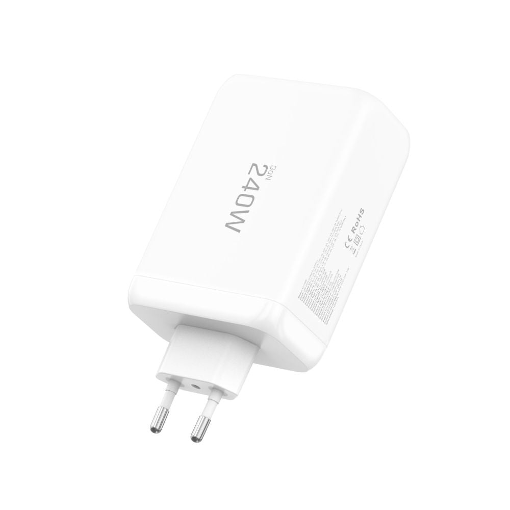 Tech-Protect NC240W-GaN 4-Port 240W sieninis įkroviklis - baltas -- Cell phone chargers