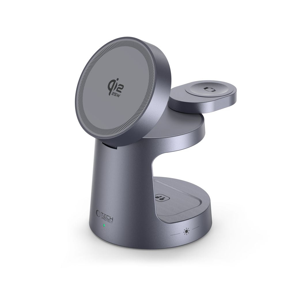 Tech-Protect QI2.2-25W-A48 3in1 Magnetic belaidis įkroviklis - tamsiai mėlynas -- Cell phone chargers