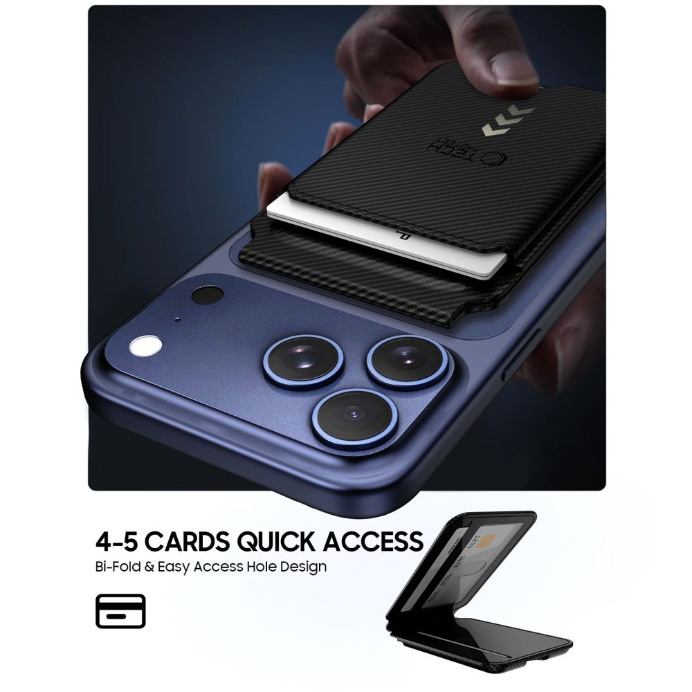 Tech-Protect MagWallet Stand MagSafe Magnetinė telefono piniginė - Juodas -- Uncategorized