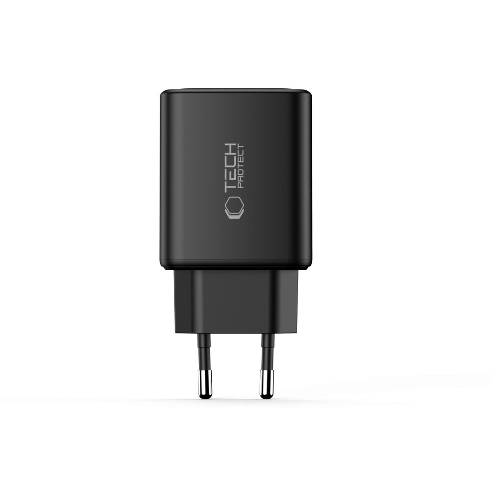 Tech-Protect NCA65W-GAN 3-Port 65W sieninis įkroviklis - juodas -- Cell phone chargers