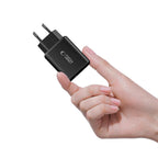 Tech-Protect NCA65W-GAN 3-Port 65W sieninis įkroviklis - juodas -- Cell phone chargers