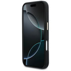 Guess FW Resin logotipo dėklas, skirtas iPhone 17 Pro - juodas