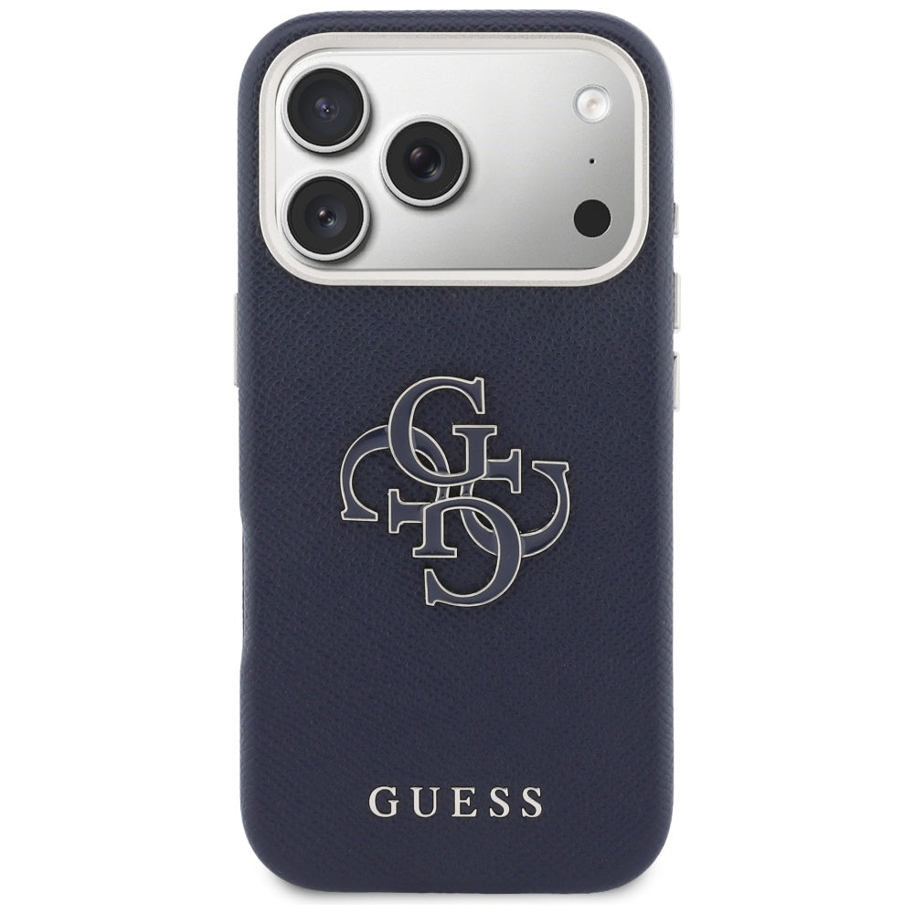 Guess FW Resin Logo dėklas iPhone 17 Pro - mėlynas -- iPhone 17 Pro