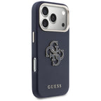 Guess FW Resin Logo dėklas iPhone 17 Pro - mėlynas -- iPhone 17 Pro