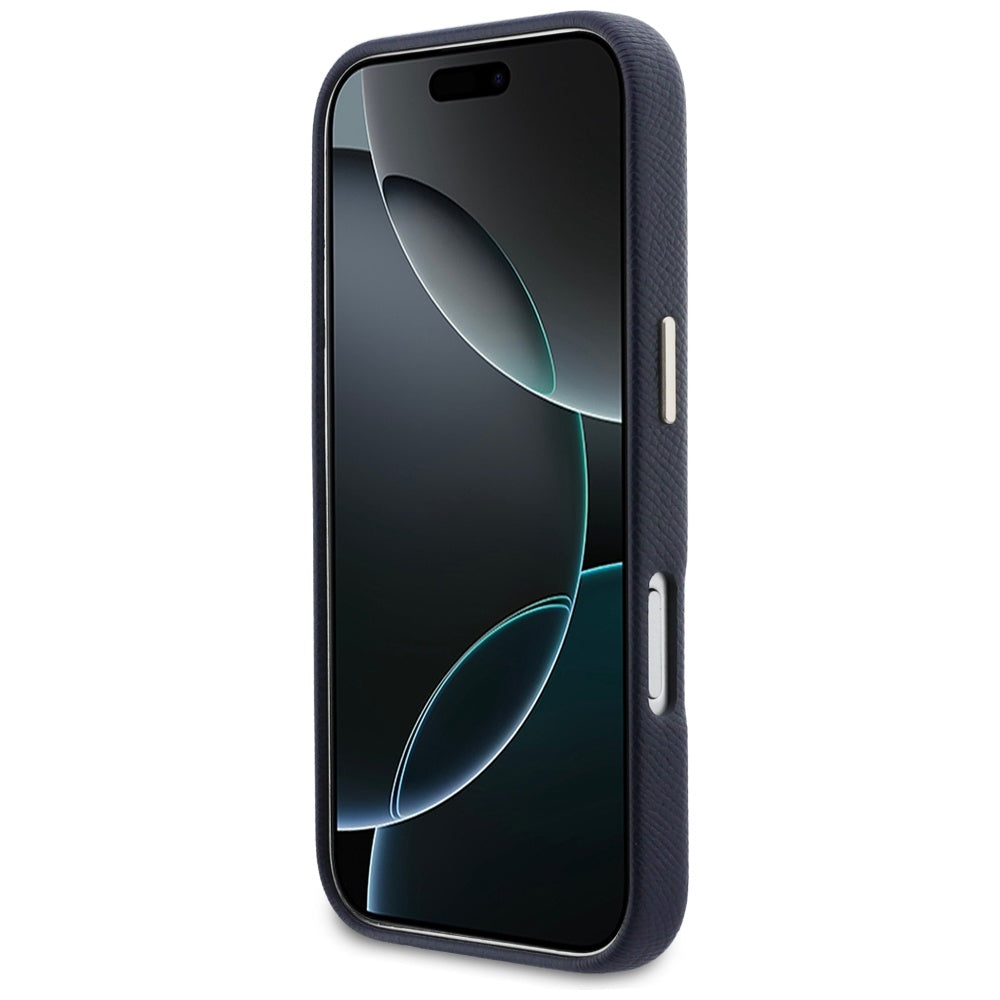 Guess FW Resin Logo dėklas iPhone 17 Pro - mėlynas -- iPhone 17 Pro