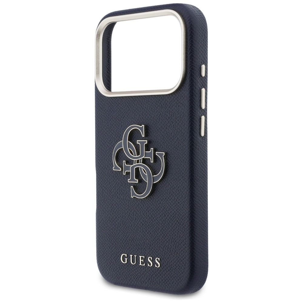 Guess FW Resin Logo dėklas iPhone 17 Pro - mėlynas -- iPhone 17 Pro