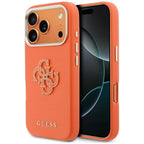 Guess FW Resin Logo dėklas iPhone 17 Pro - oranžinis -- iPhone 17 Pro