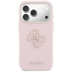 Guess FW Resin Logo dėklas iPhone 17 Pro - rožinis -- iPhone 17 Pro