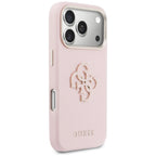 Guess FW Resin Logo dėklas iPhone 17 Pro - rožinis -- iPhone 17 Pro