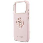 Guess FW Resin Logo dėklas iPhone 17 Pro - rožinis -- iPhone 17 Pro