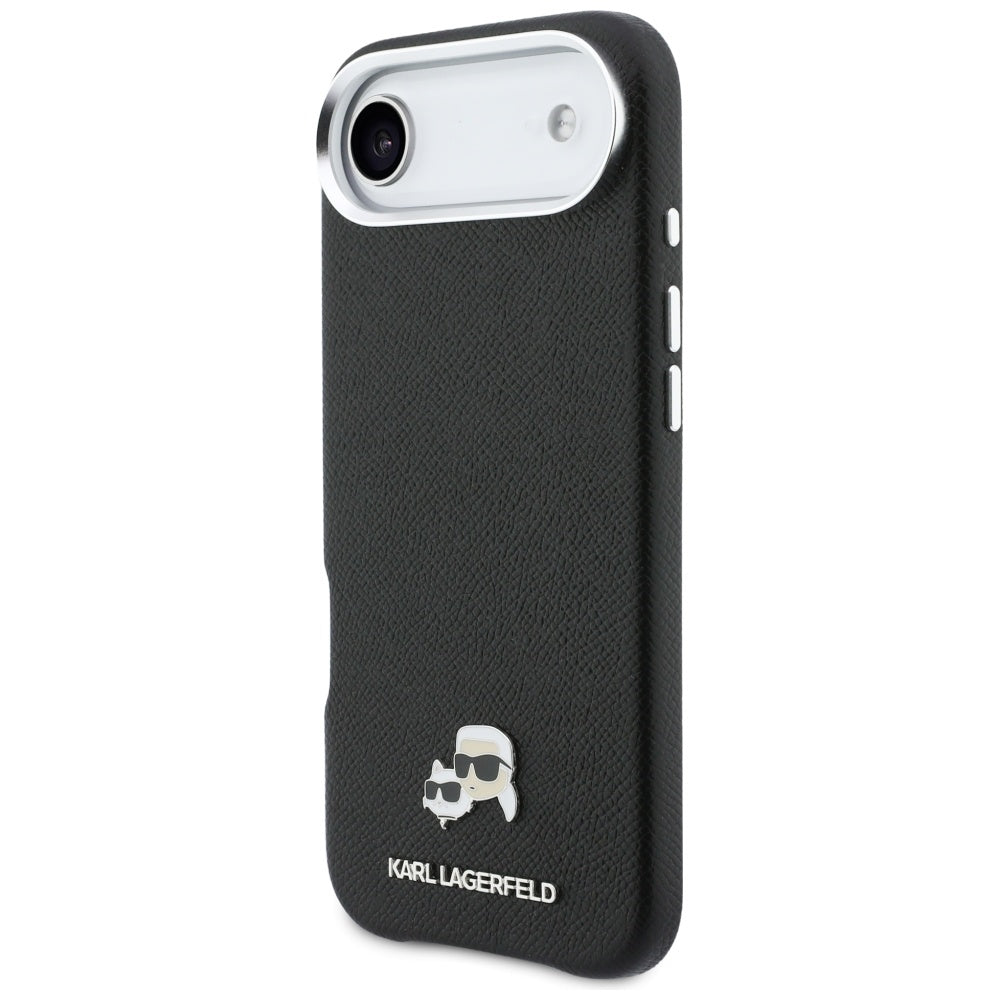 Karl Lagerfeld Karl & Choupette galvos kaiščiai Saffiano MagSafe iPhone Air dėklas - juodas -- Cell phone cases and covers