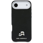 Karl Lagerfeld Karl & Choupette galvos kaiščiai Saffiano MagSafe iPhone Air dėklas - juodas -- Cell phone cases and covers