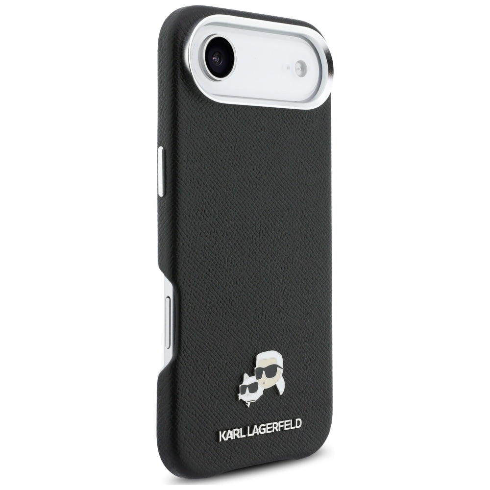 Karl Lagerfeld Karl & Choupette galvos kaiščiai Saffiano MagSafe iPhone Air dėklas - juodas -- Cell phone cases and covers