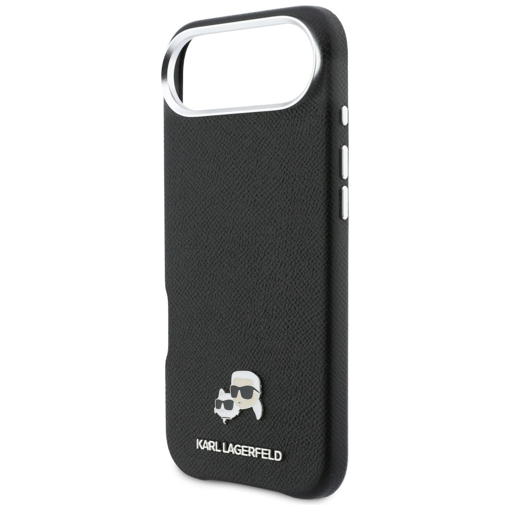 Karl Lagerfeld Karl & Choupette galvos kaiščiai Saffiano MagSafe iPhone Air dėklas - juodas -- Cell phone cases and covers