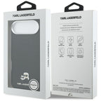 Karl Lagerfeld Karl & Choupette galvos kaiščiai Saffiano MagSafe iPhone Air dėklas - juodas -- Cell phone cases and covers