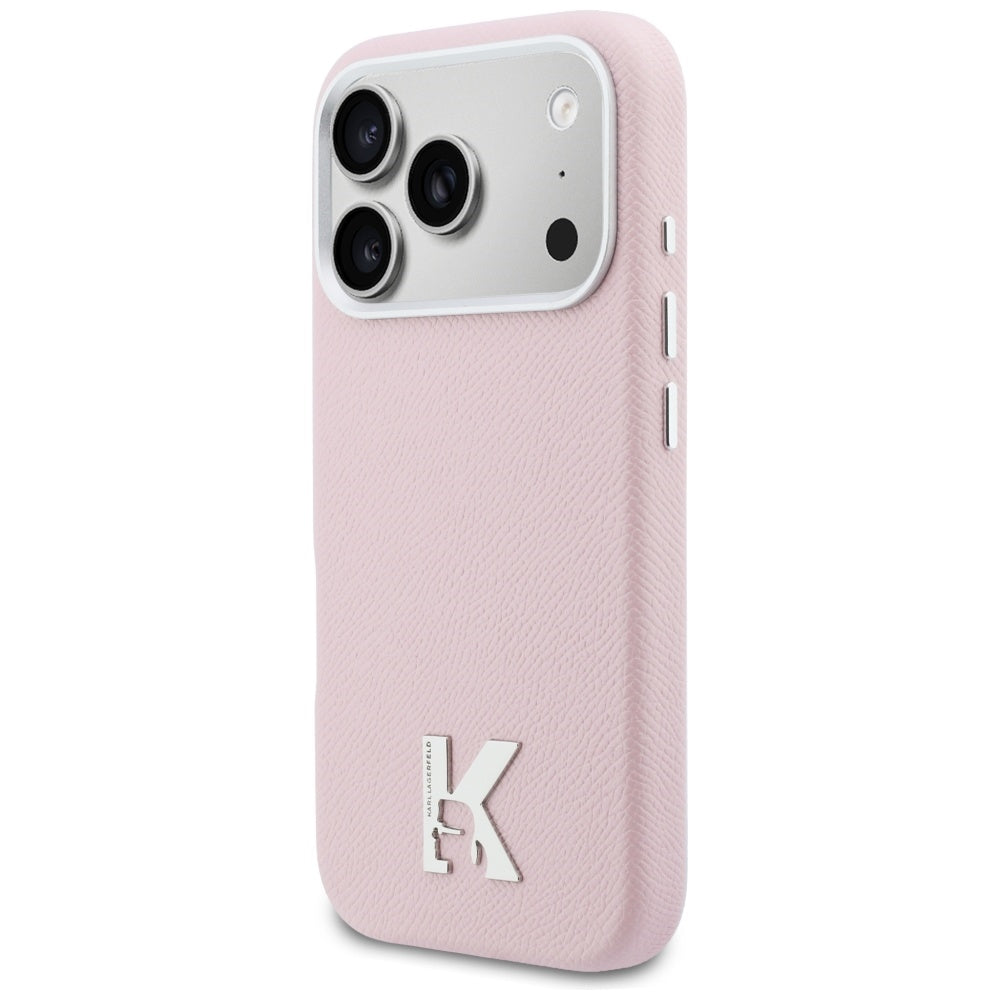 Karl Lagerfeld Karl Head Logo MagSafe dėklas iPhone 17 Pro Max - rožinis -- iPhone 17 Pro Max