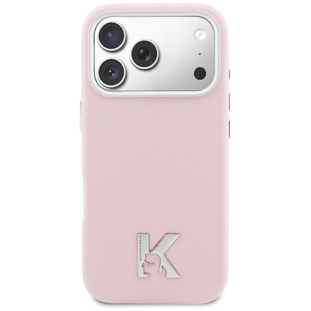 Karl Lagerfeld Karl Head Logo MagSafe dėklas iPhone 17 Pro Max - rožinis -- iPhone 17 Pro Max