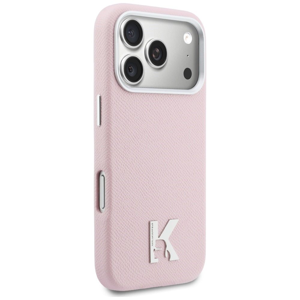 Karl Lagerfeld Karl Head Logo MagSafe dėklas iPhone 17 Pro Max - rožinis -- iPhone 17 Pro Max