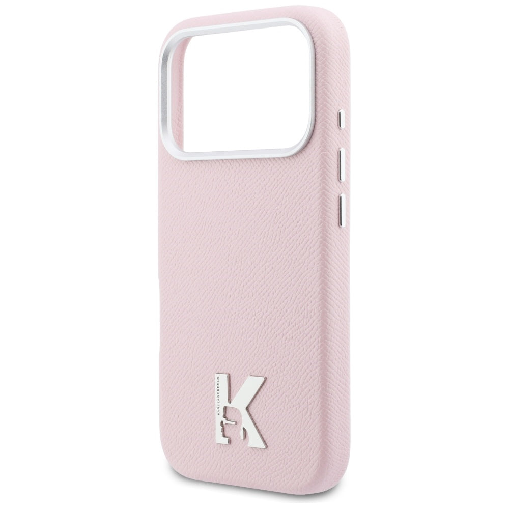 Karl Lagerfeld Karl Head Logo MagSafe dėklas iPhone 17 Pro Max - rožinis -- iPhone 17 Pro Max
