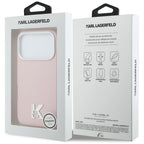 Karl Lagerfeld Karl Head Logo MagSafe dėklas iPhone 17 Pro Max - rožinis -- iPhone 17 Pro Max