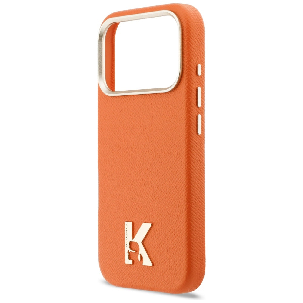 Karl Lagerfeld Karl Head Logo MagSafe dėklas iPhone 17 Pro - oranžinis -- iPhone 17 Pro