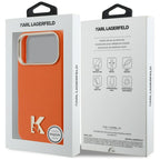 Karl Lagerfeld Karl Head Logo MagSafe dėklas iPhone 17 Pro - oranžinis -- iPhone 17 Pro