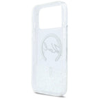 Karl Lagerfeld Liquid Glitter Karl Script Logo MagSafe dėklas iPhone 17 Pro Max - skaidrus -- iPhone 17 Pro Max