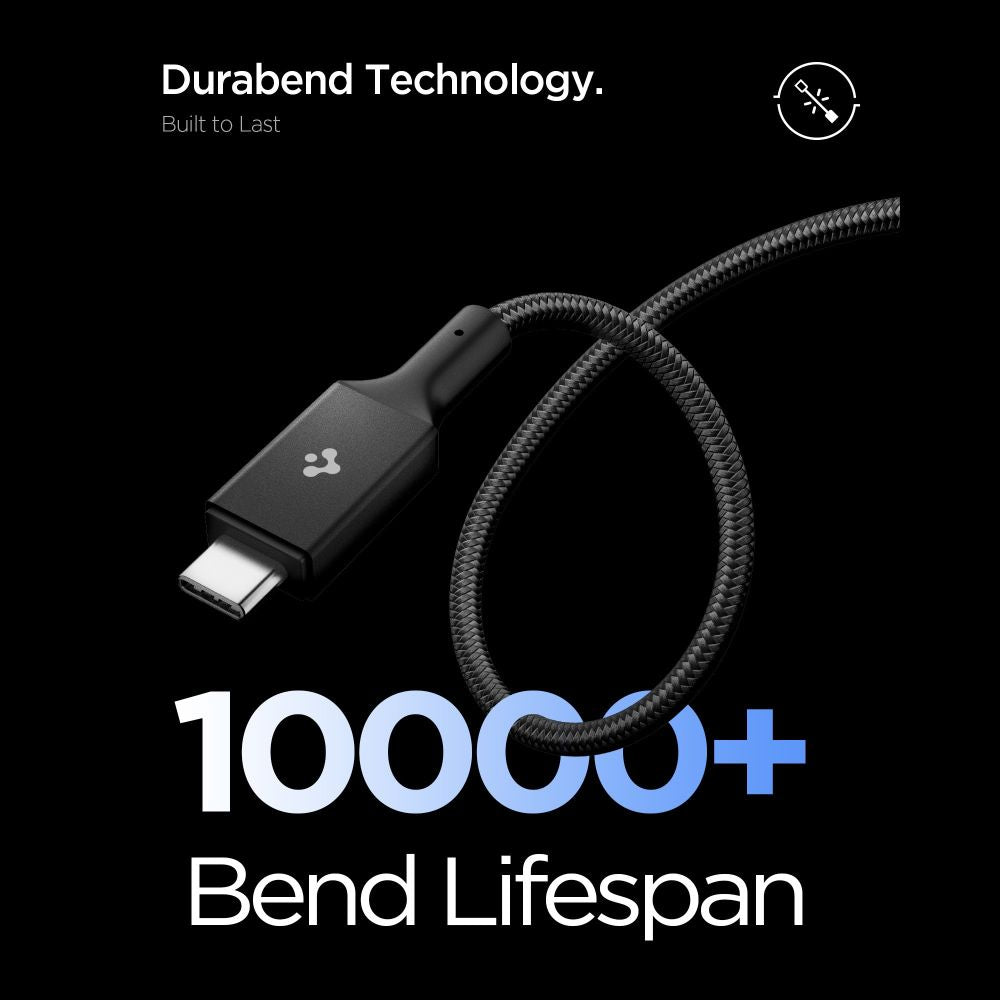 Spigen Essential Laidas EB10015CC USB-C / USB-C 100W 150cm - juodas