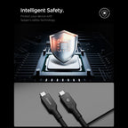 Spigen Essential Laidas EB10015CC USB-C / USB-C 100W 150cm - juodas
