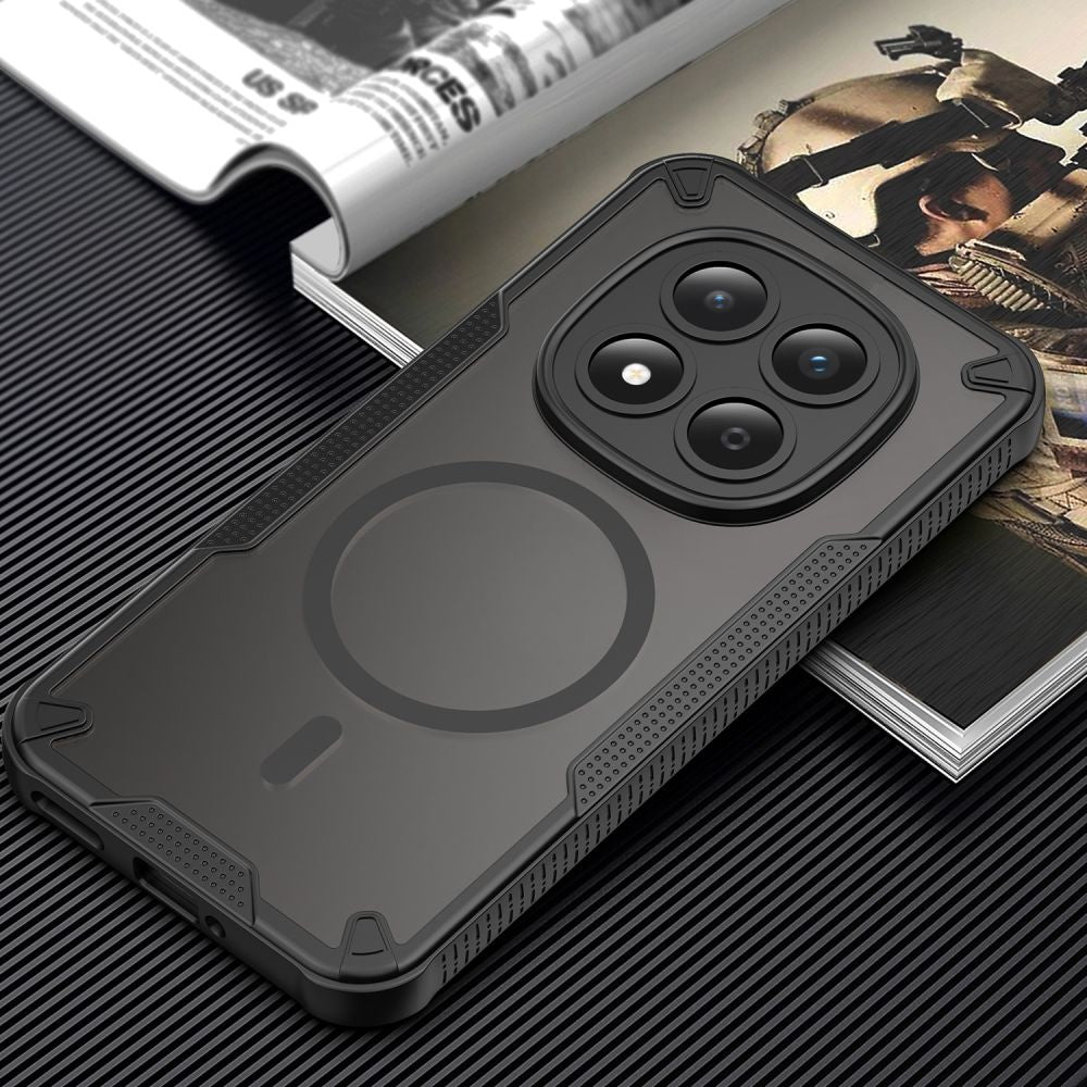 Tech-Protect Rugged Shield MagSafe Dėklas, skirtas Xiaomi Redmi Note 15 Pro 5G - juodas -- Xiaomi Redmi Note 15 Pro 5G /...