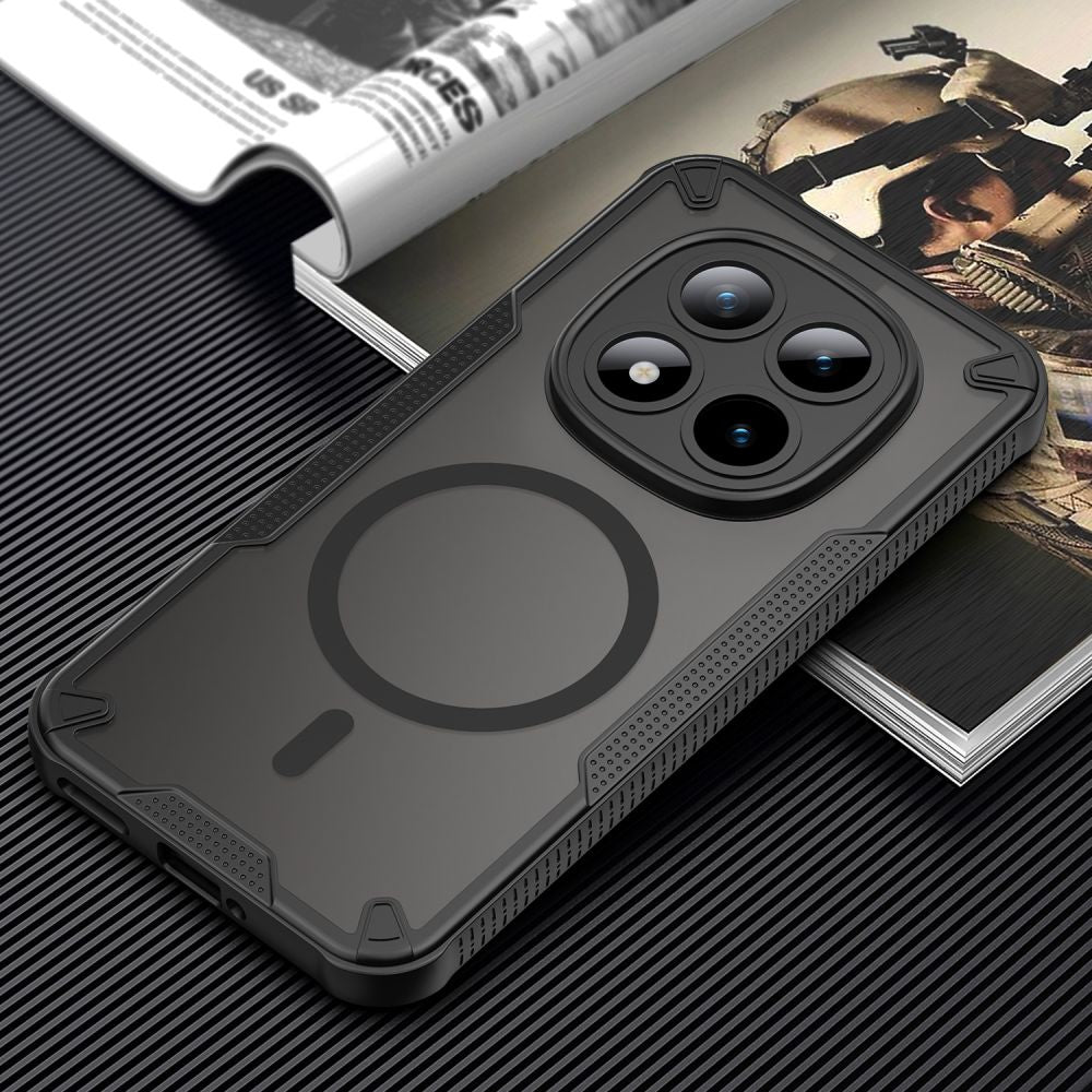 Tech-Protect Rugged Shield MagSafe dėklas, skirtas Xiaomi Poco M8 Pro / Xiaomi Redmi Note 15 Pro+ 5G - juodas -- Xiaomi...