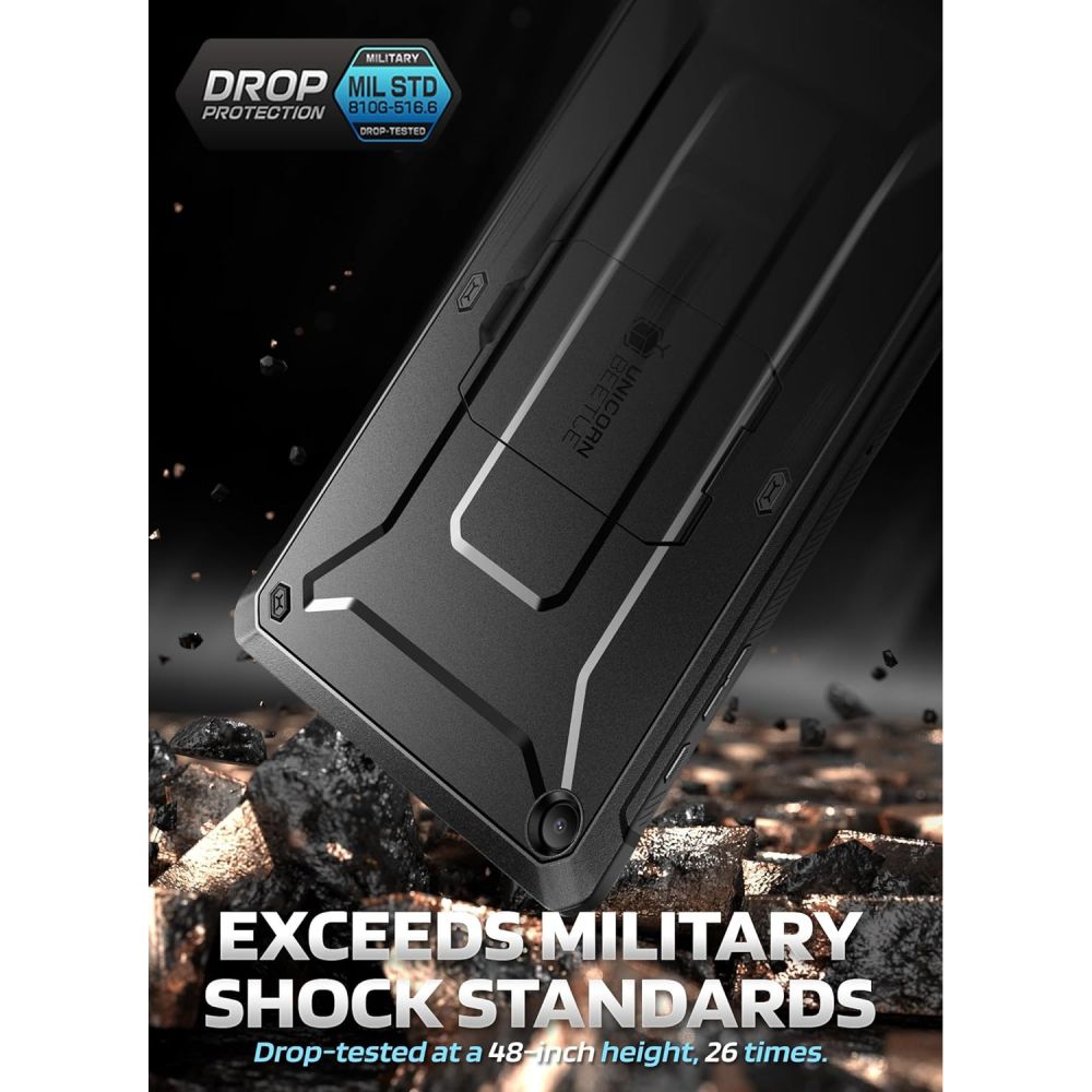 Supcase Unicorn Beetle Pro dėklas, skirtas Samsung Galaxy Tab A11+ – juodas