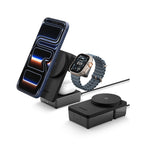 Spigen Essential Qi2.2 25W 3in1 MagSafe Magnetic belaidis įkroviklis - juodas